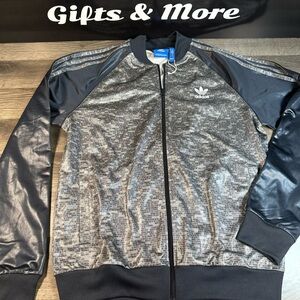 Adidas Men's gray and Silver Bomber Jacket
